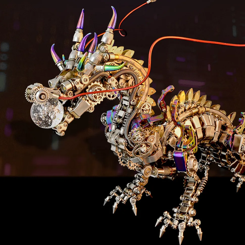 3D Metal Mechanical Dragon Crafts DIY Assembly Model Kit Art Device for Kids, Teens and Adults-2030+PCS