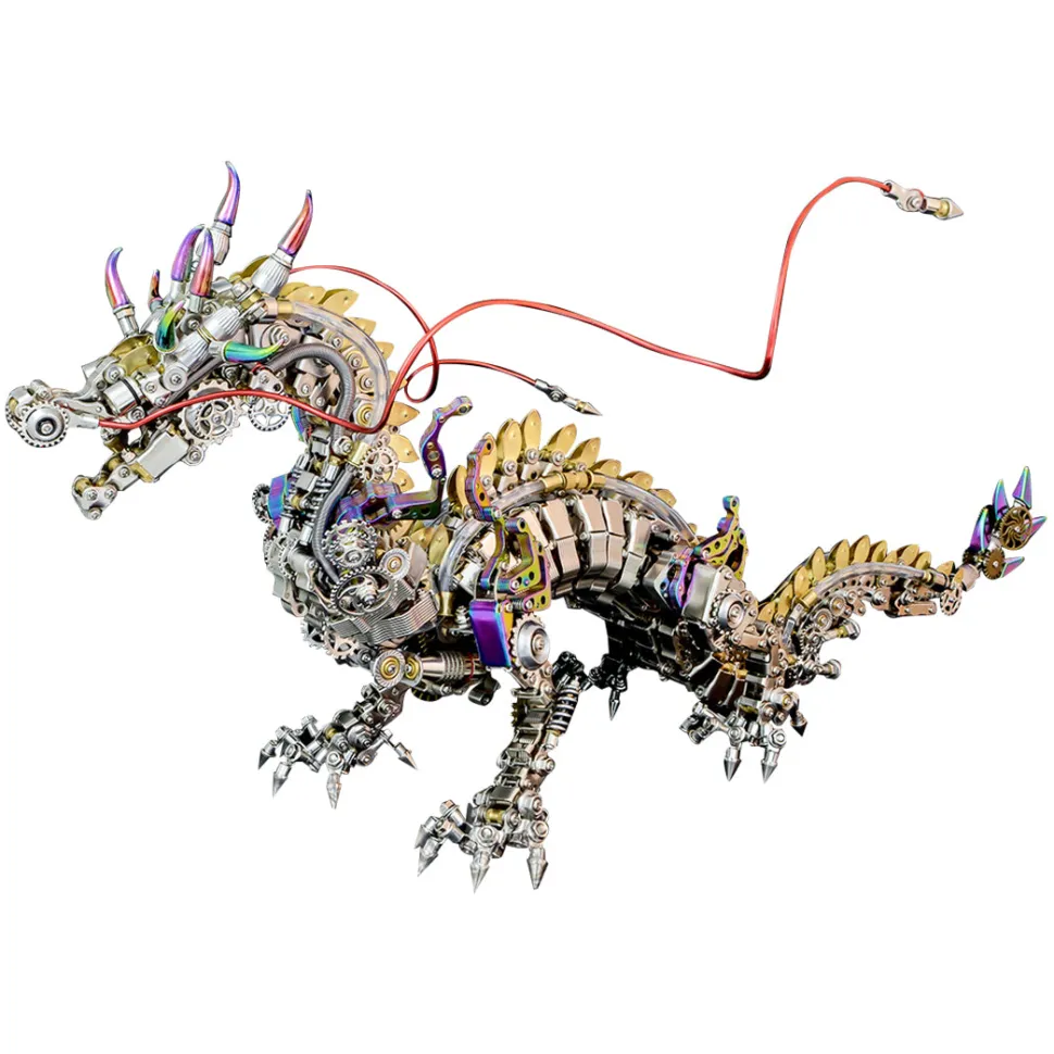 3D Metal Mechanical Dragon Crafts DIY Assembly Model Kit Art Device for Kids, Teens and Adults-2030+PCS