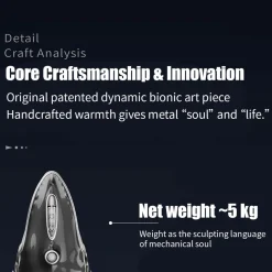 3D Metal Mechanical Humpback Whale Model Kit– DIY Marine Creature Assembly Puzzle Toy