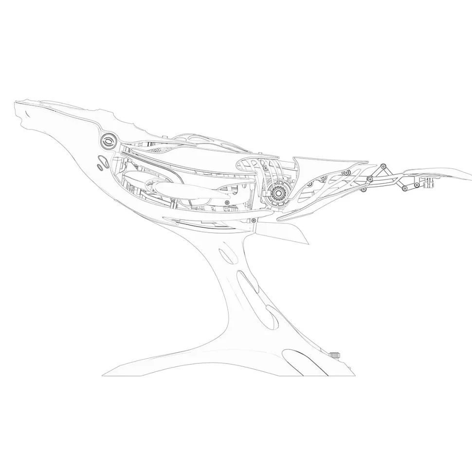 3D Metal Mechanical Humpback Whale Model Kit– DIY Marine Creature Assembly Puzzle Toy