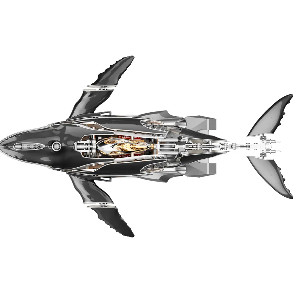 3D Metal Mechanical Humpback Whale Model Kit– DIY Marine Creature Assembly Puzzle Toy