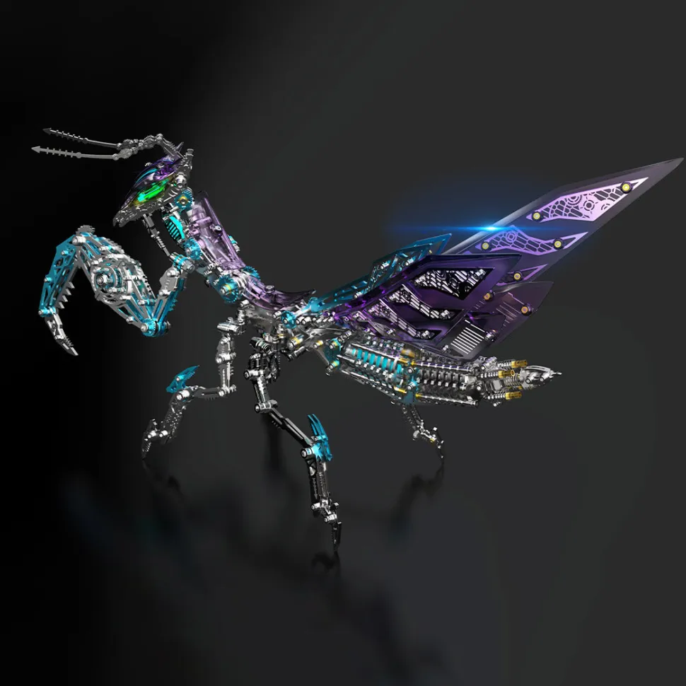 3D Metal Mechanical Mantis DIY Assembly Insect Model Kits Creative Ornaments-1000+PCS