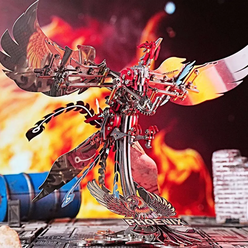 3D Metal Mechanical Phoenix Assembly Model Kit with Mechanical Transmission