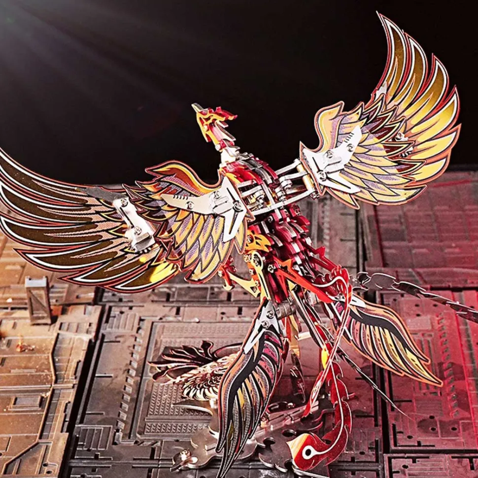 3D Metal Mechanical Phoenix Assembly Model Kit with Mechanical Transmission
