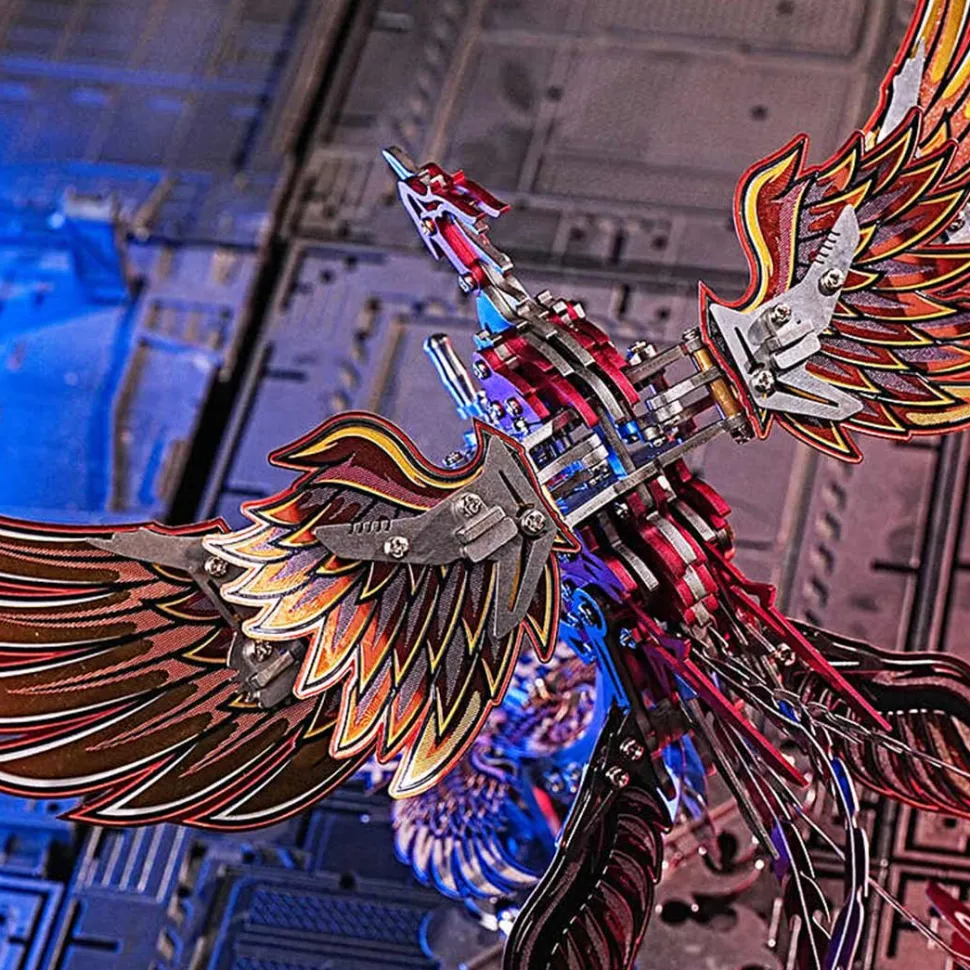 3D Metal Mechanical Phoenix Assembly Model Kit with Mechanical Transmission
