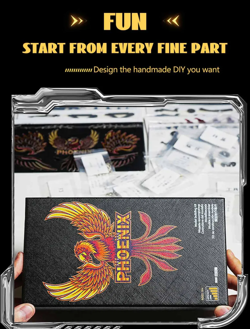 3D Metal Mechanical Phoenix Assembly Model Kit with Mechanical Transmission