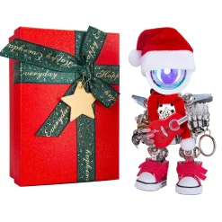 3D Metal Mechanical Punk Guitarist Robot Christmas Colorful Ambient Lamp Model Assembly Kit for Kids, Teens, and Adults-366PCS