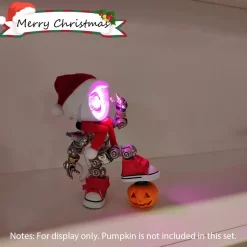 3D Metal Mechanical Punk Guitarist Robot Christmas Colorful Ambient Lamp Model Assembly Kit for Kids, Teens, and Adults-366PCS