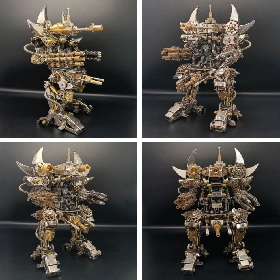 3D Metal Mechanical Puzzle Magnetic Mecha DIY Assembly Model Kit for Kids, Teens, and Adults