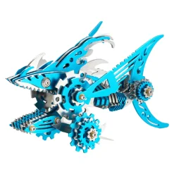 3D Metal Mechanical Sawtooth Shark Assembly Model Kit