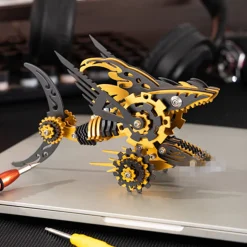 3D Metal Mechanical Sawtooth Shark Assembly Model Kit