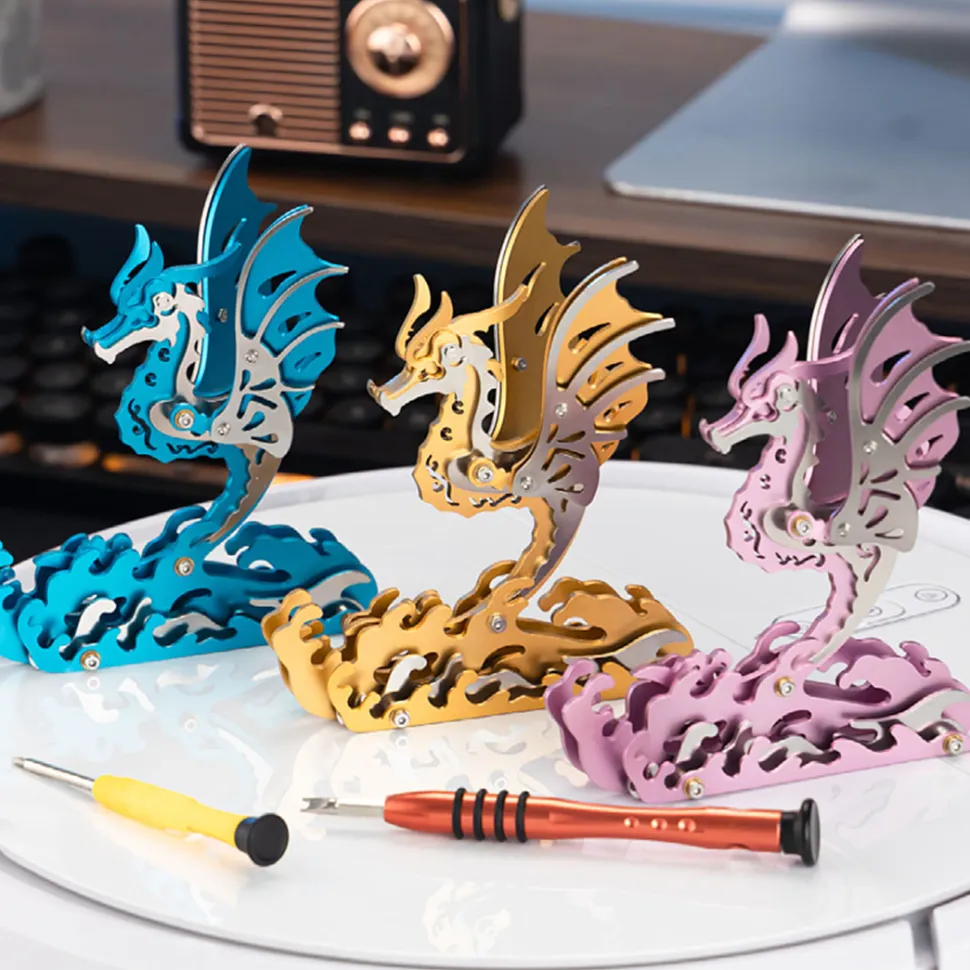 3D Metal Mechanical Seahorse Puzzle Assembly Model Kit