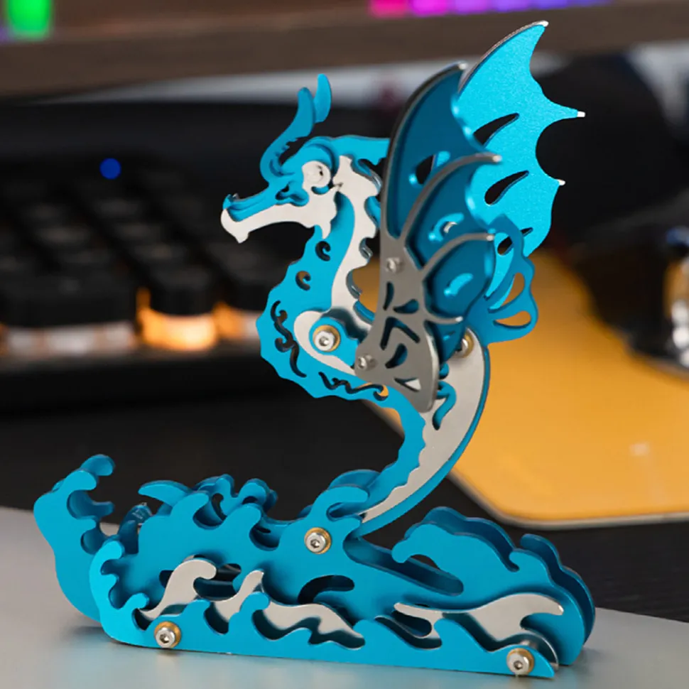 3D Metal Mechanical Seahorse Puzzle Assembly Model Kit
