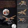 3D Metal Mechanical Wasp Puzzle Model Kit with LED Lights