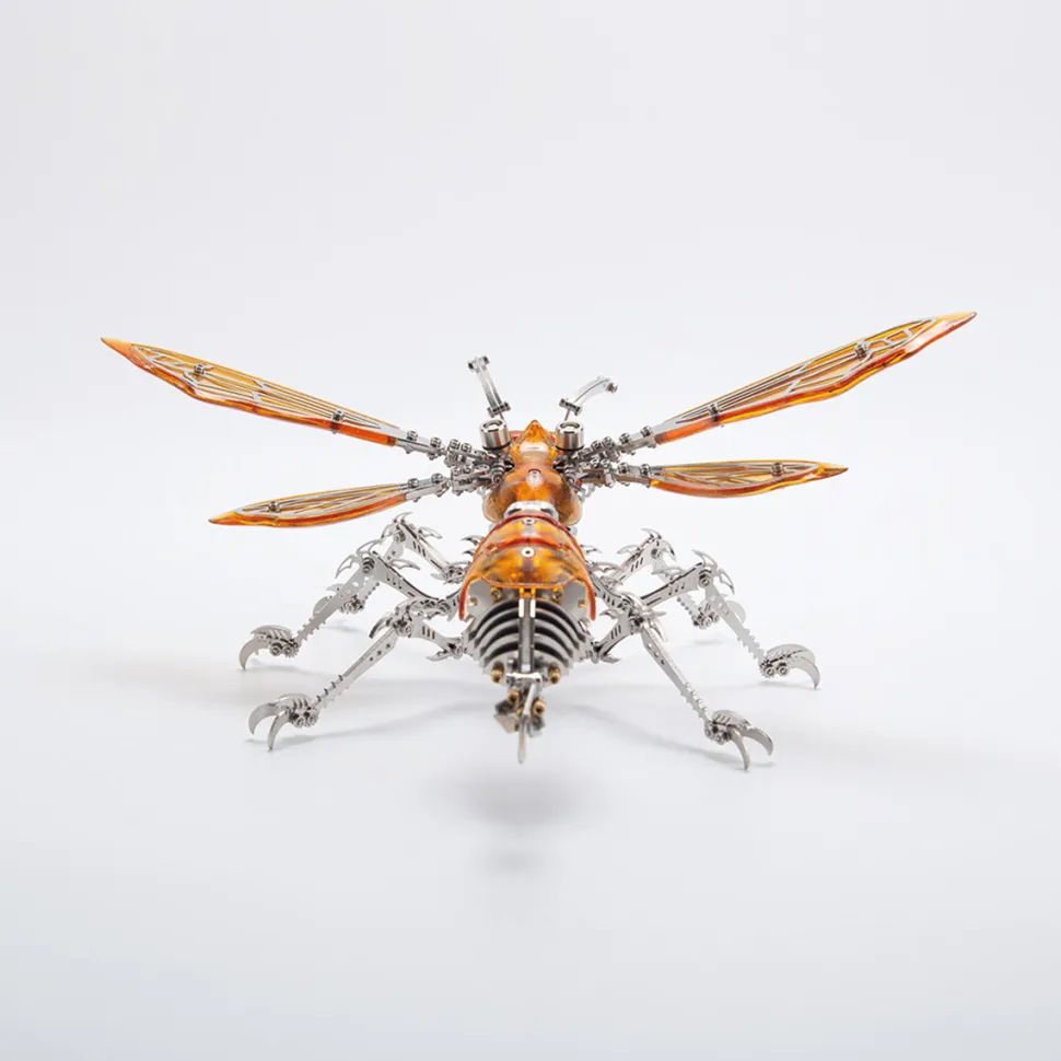 3D Metal Mechanical Wasp Puzzle Model Kit with LED Lights
