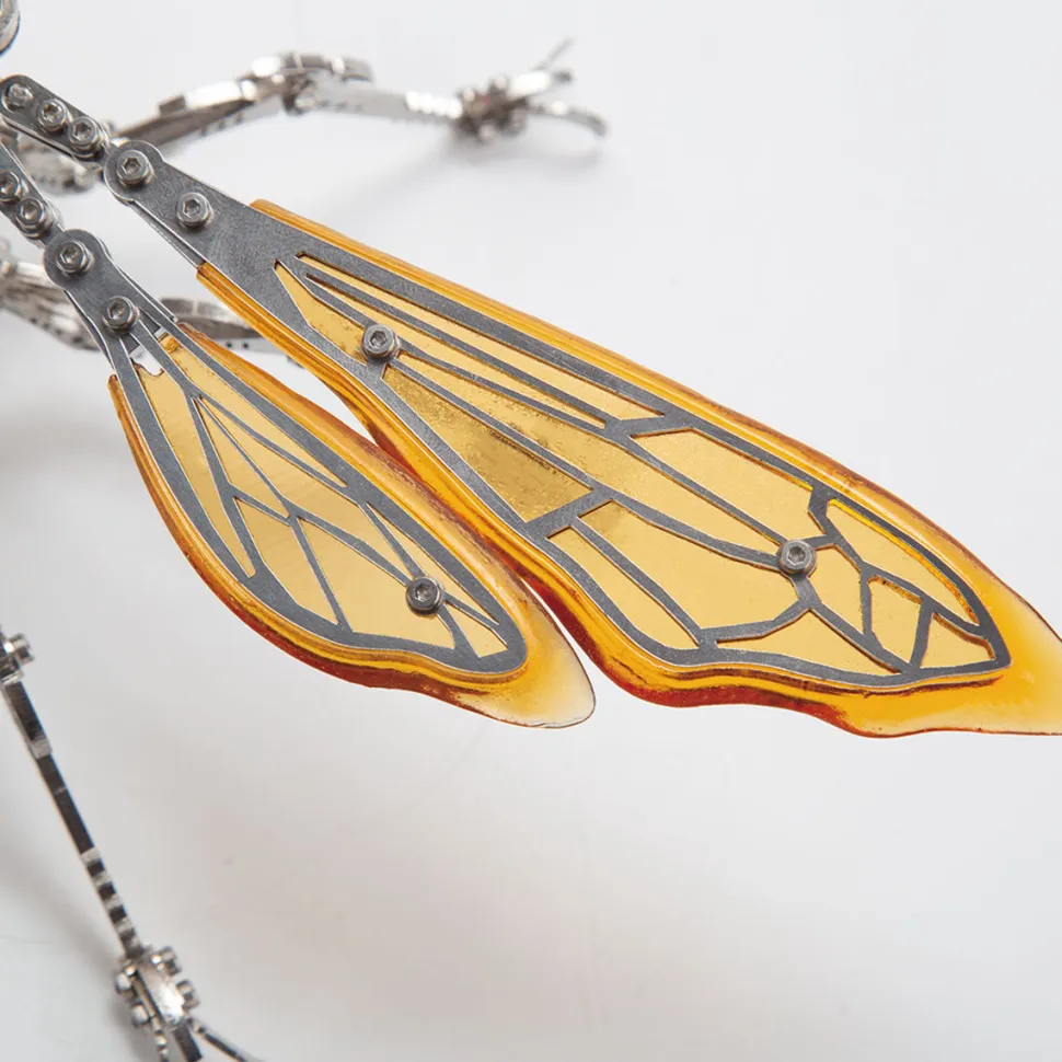 3D Metal Mechanical Wasp Puzzle Model Kit with LED Lights