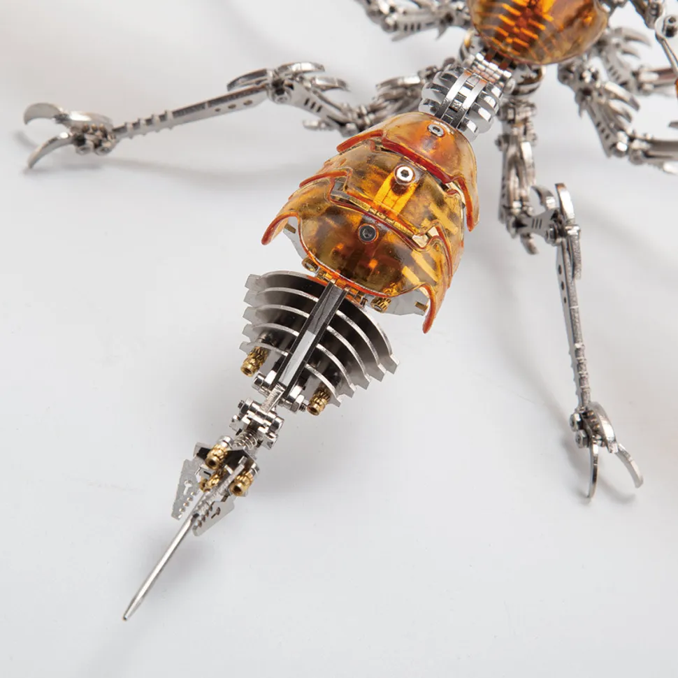 3D Metal Mechanical Wasp Puzzle Model Kit with LED Lights