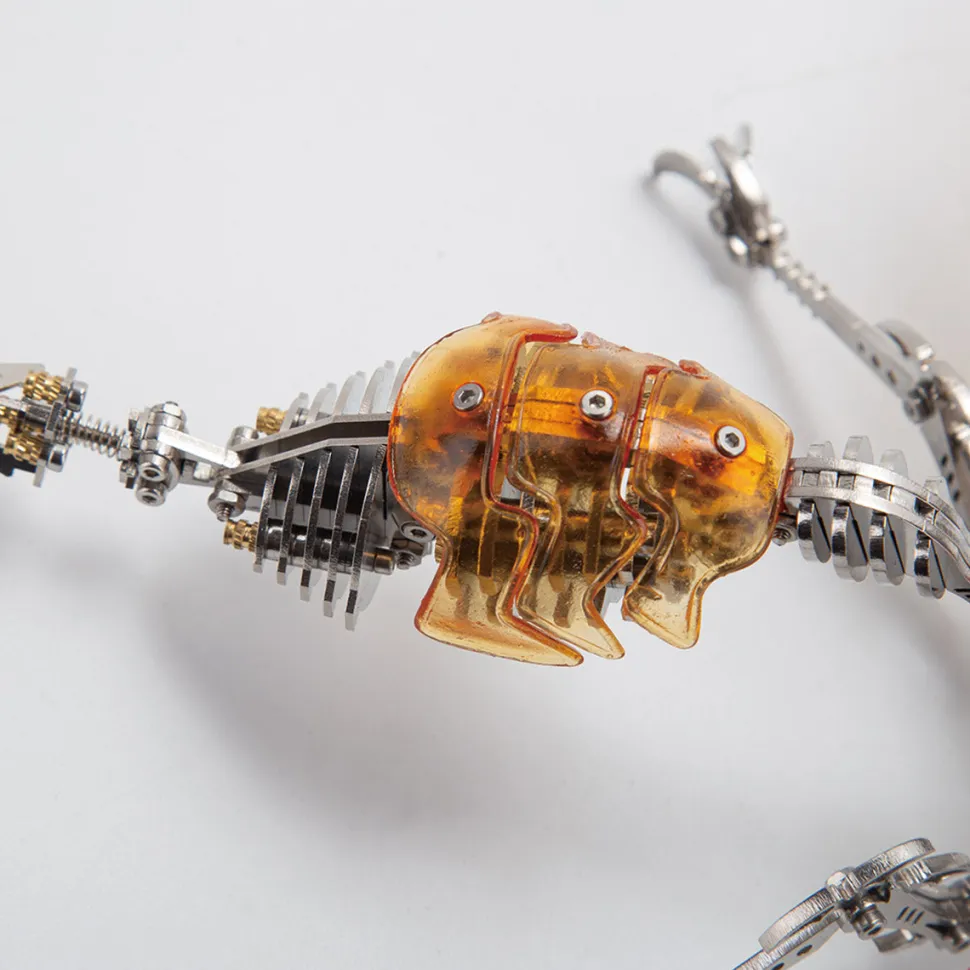 3D Metal Mechanical Wasp Puzzle Model Kit with LED Lights
