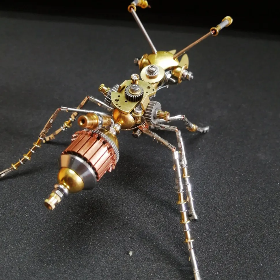3D Metal Mini Ant Puzzle Steampunk DIY Assembly Model Kit 190PCS
