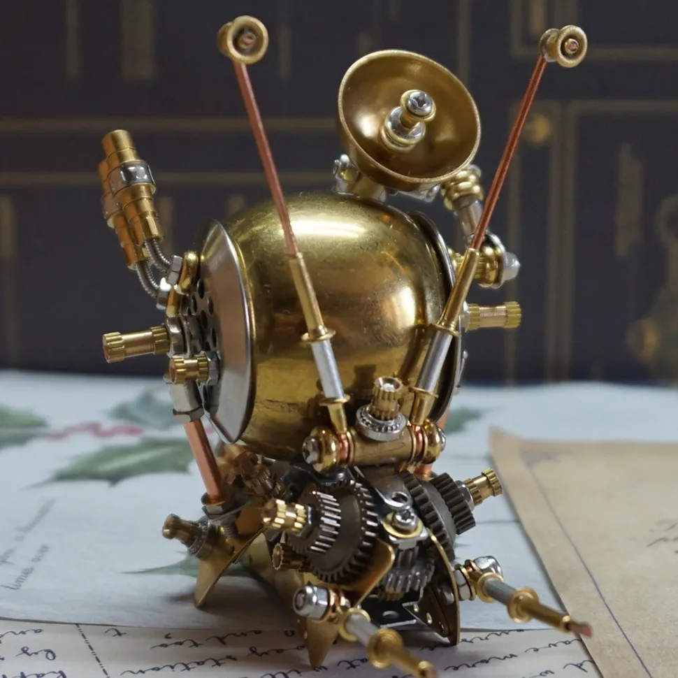 3D Metal Mini Snail Puzzle Steampunk DIY Assembly Model Kit 220PCS