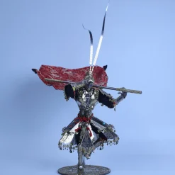 3D Metal Monkey King Sun Wukong Mecha Model Kit, DIY Assembly Collectible Figure with Cloak and Staff, Articulated Desktop Display for Adults (2600+PCS)