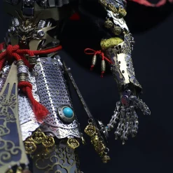 3D Metal Monkey King Sun Wukong Mecha Model Kit, DIY Assembly Collectible Figure with Cloak and Staff, Articulated Desktop Display for Adults (2600+PCS)