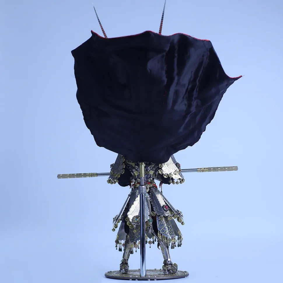 3D Metal Monkey King Sun Wukong Mecha Model Kit, DIY Assembly Collectible Figure with Cloak and Staff, Articulated Desktop Display for Adults (2600+PCS)