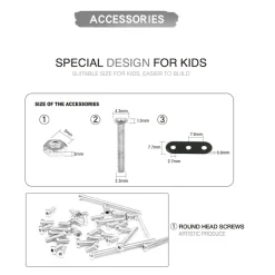 3D Metal Puzzle Bicycle Assembly Kit DIY Model Toys Kit Adults Kids -191PCS