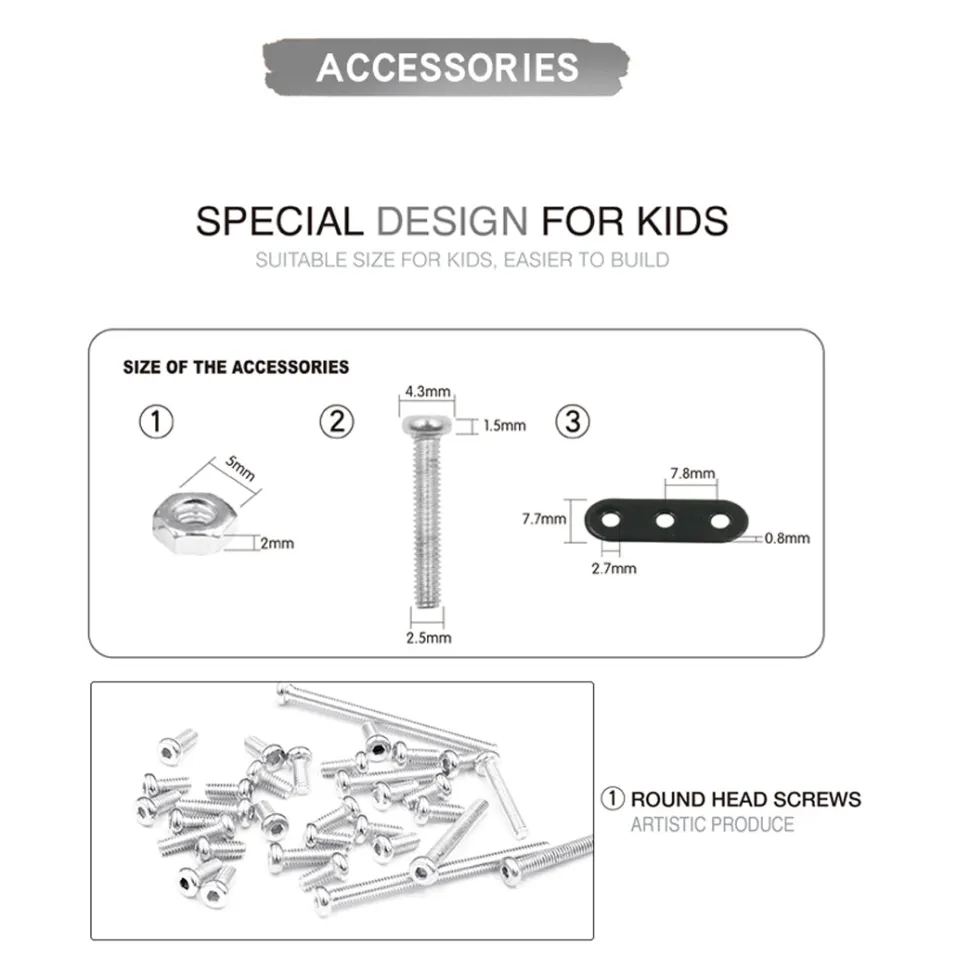 3D Metal Puzzle Bicycle Assembly Kit DIY Model Toys Kit Adults Kids -191PCS