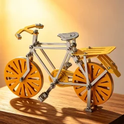 3D Metal Puzzle Bike DIY Mechanical Assembly Model Kit – Stainless Steel Bicycle, Desktop Collectible Craft for Mechanical Enthusiasts (105+PCS)