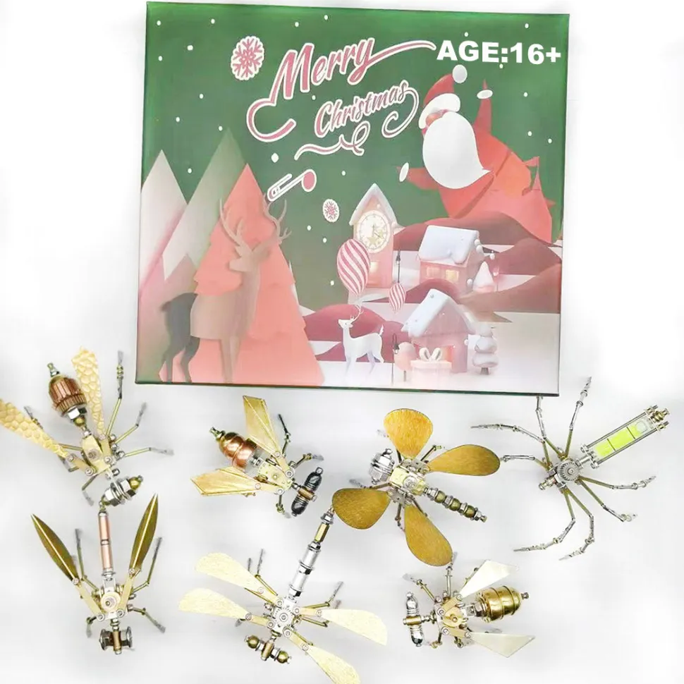 3D Metal Puzzle DIY Mini Steampunk Small Insects Metal Assembly Model Christmas Kit Sets