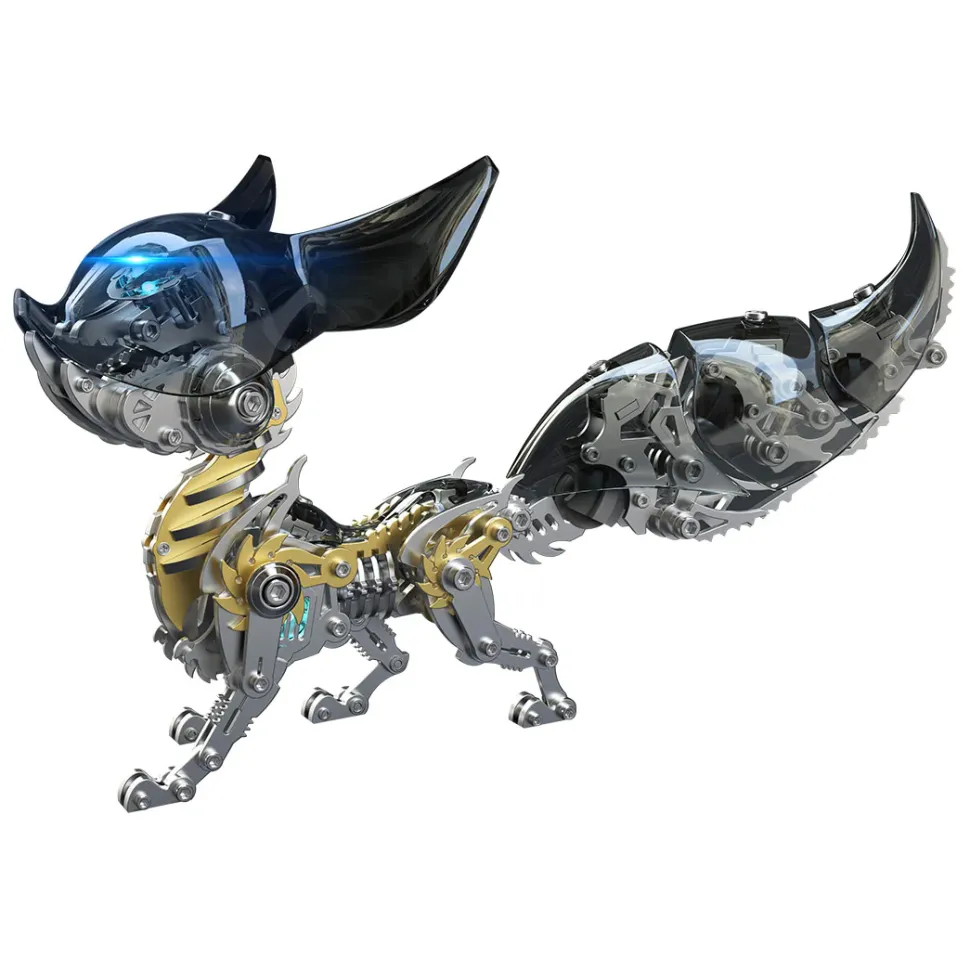 3D Metal Puzzle Mechanical Fox DIY Model Assembly Creative Toy Set
