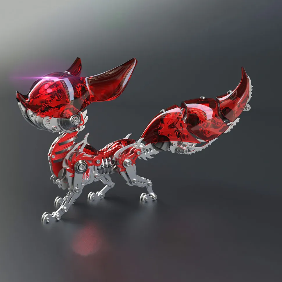 3D Metal Puzzle Mechanical Fox DIY Model Assembly Creative Toy Set