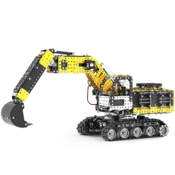 3D Metal Puzzle RC Excavator Model Kit 2.4G 12CH Metal Simulation of Alloy Excavator Construction Vehicle Model Construction-2544PCS
