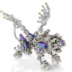 3D Metal Puzzle Tiger Model Kit Bengal Tiger and Smilodon with Wing-700PCS+
