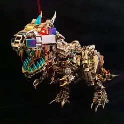 3D Metal Rex Dinosaur Mechanical Puzzle DIY Assembly Model Kit - 2500PCS+55cm Height