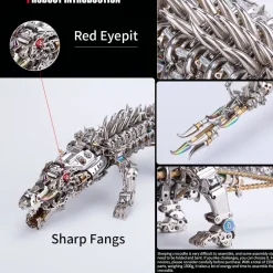 3D Metal Sleeping Crocodile DIY Metal Puzzle Model Kit Mechanical Assembly Crafts 1500+PCS