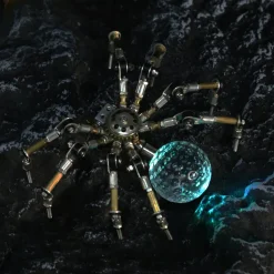 3D Metal Spider Model DIY Kits with 3CM Glowing LED Crystal Ball -270PCS+