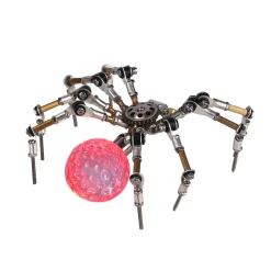 3D Metal Spider Model DIY Kits with 3CM Glowing LED Crystal Ball -270PCS+
