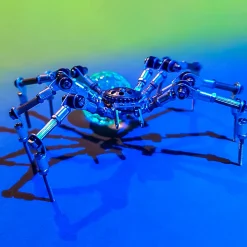 3D Metal Spider Model DIY Kits with 3CM Glowing LED Crystal Ball -270PCS+