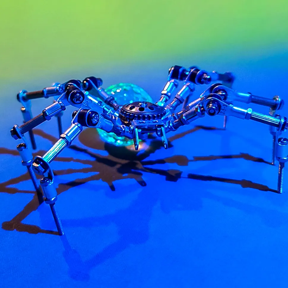3D Metal Spider Model DIY Kits with 3CM Glowing LED Crystal Ball -270PCS+
