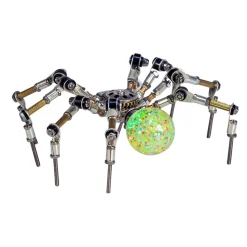 3D Metal Spider Model DIY Kits with 2CM Glowing Crystal Ball -270PCS+