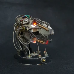 3D Metal Steampunk Moving Mechanical Dinosaur Head Model Kits - 180PCS+