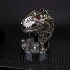 3D Metal Steampunk Moving Mechanical Dinosaur Head Model Kits - 180PCS+