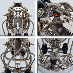 3D Metal Steampunk Moving Mechanical Dinosaur Head Model Kits - 180PCS+