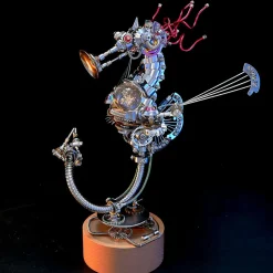 3D Metal Steampunk Seahorse Music Box Assembly Model Kit