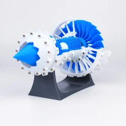 3D Printed Aero Engine Model Jet Engine Model Turbofan STEM Model