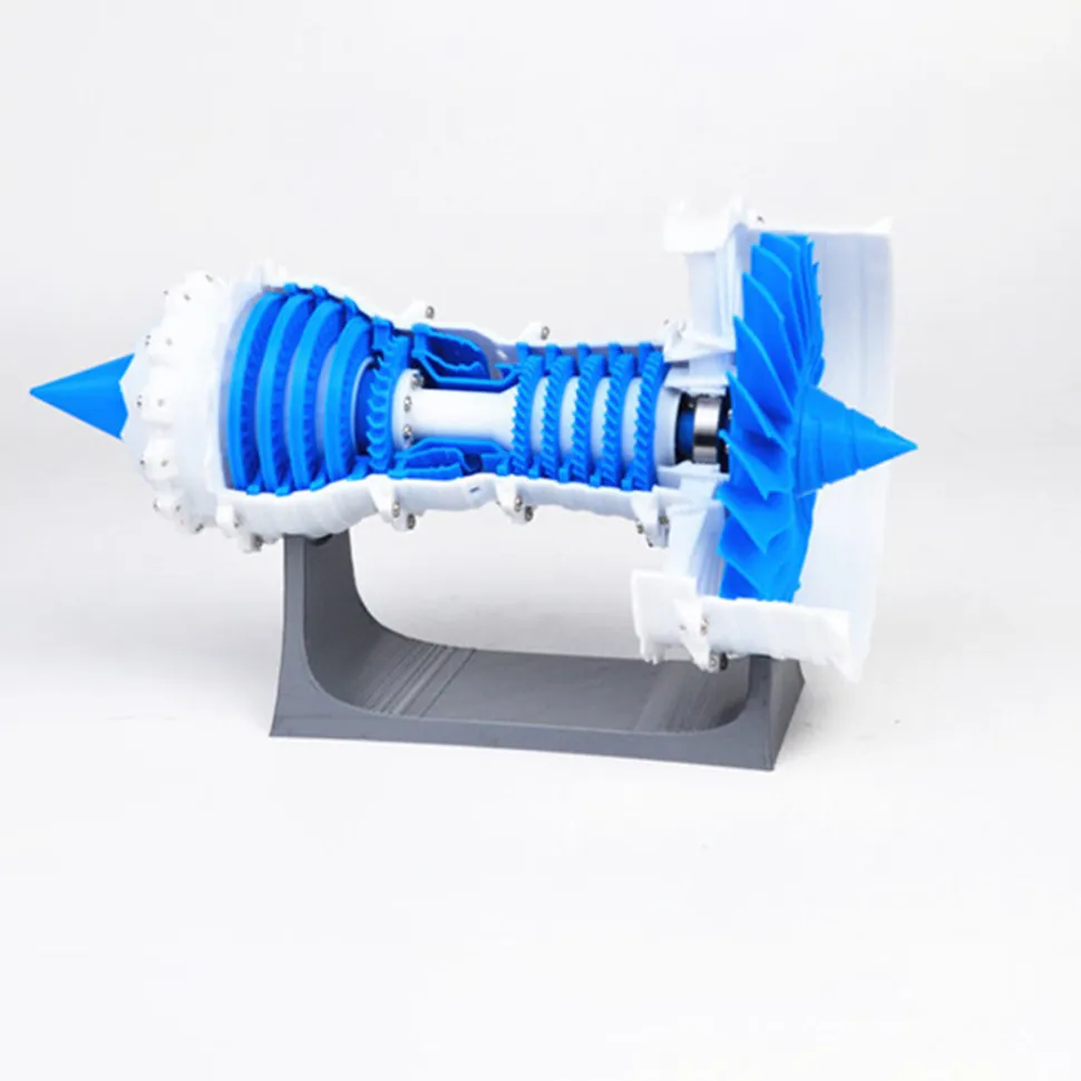 3D Printed Aero Engine Model Jet Engine Model Turbofan STEM Model