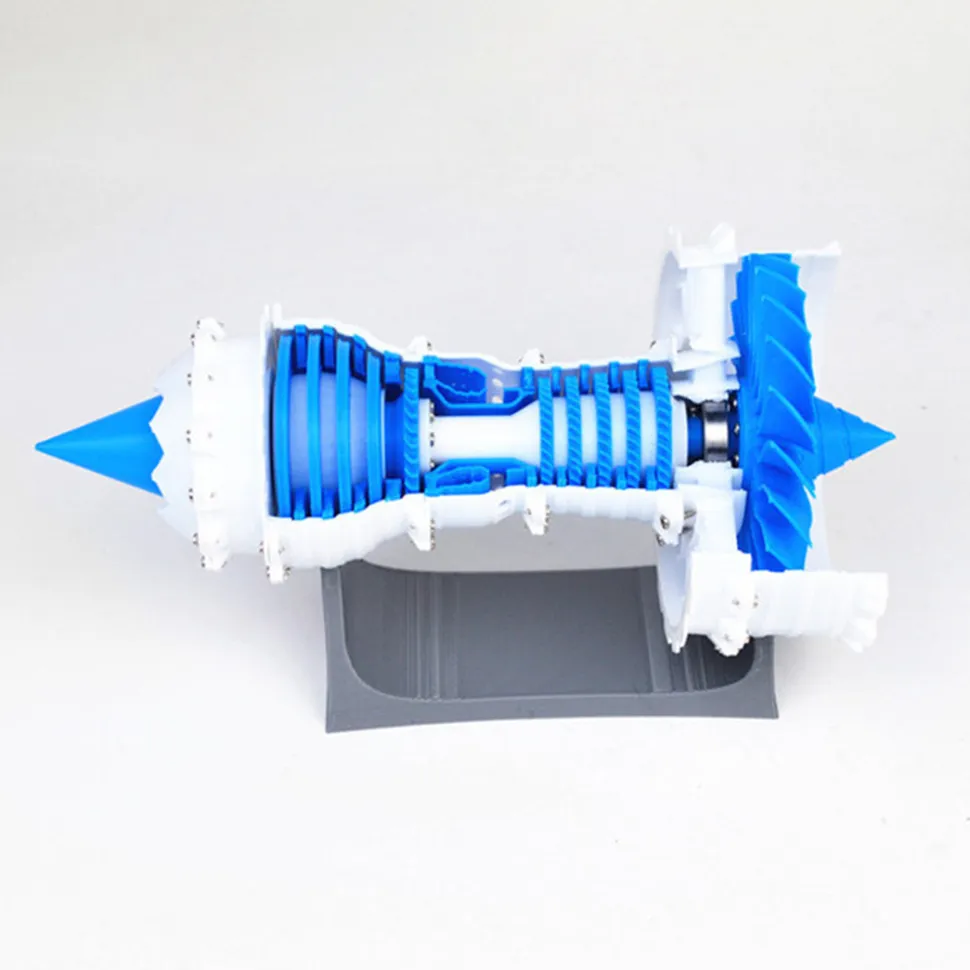 3D Printed Aero Engine Model Jet Engine Model Turbofan STEM Model