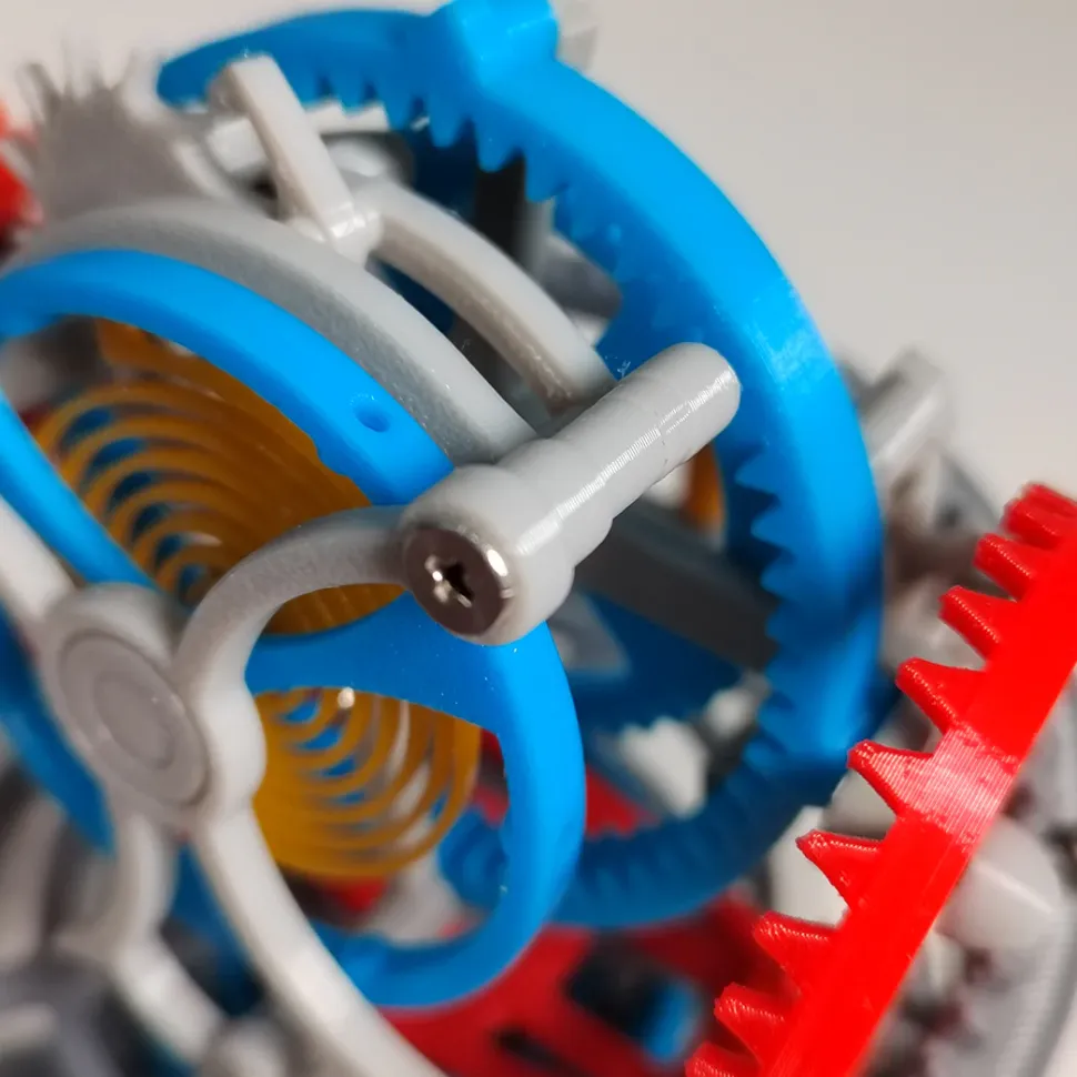 3D Printed Tourbillon Clock Movement Assembly Model Physics Experiment Teaching Model Educational Toy